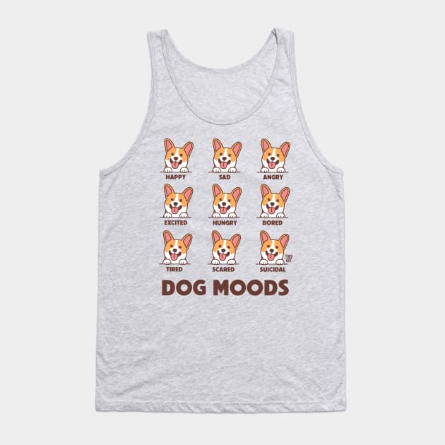 DOG MOODS Tank Top by toddgoldmanart